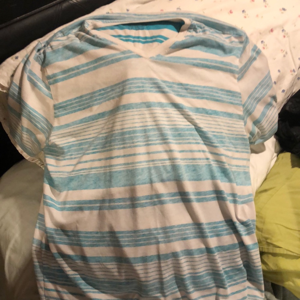 AMERICAN RAG STRIPES MENS XXL BLUE WHITE STRIPES